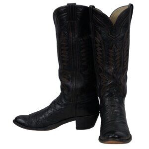 ML Leddy Vintage Tall Cowboy Western Boots Custom Handmade San Angelo Womens 8 B